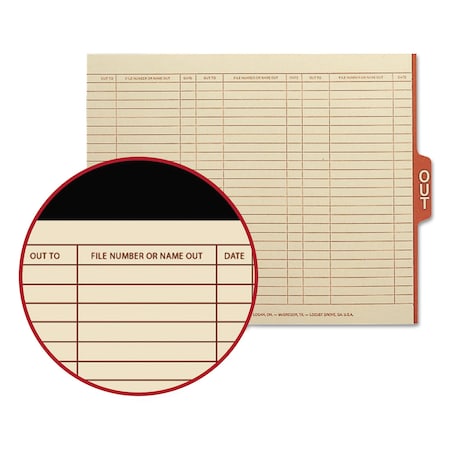 Smead Outguide, Manila, PK100, Size: Letter 61910